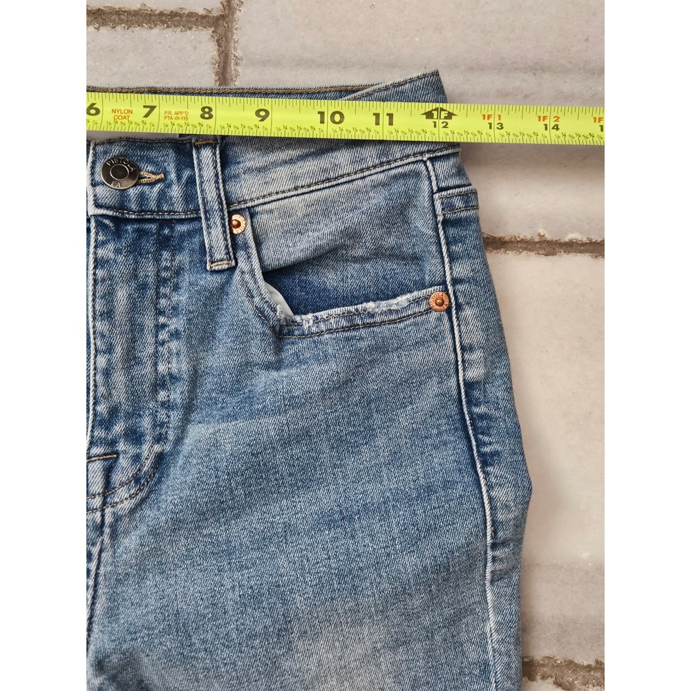 Pistola High Rise Flare Jeans Blue Distressed Raw Hem Size 25 P6088SSJ-ZMA - Picture 6 of 11